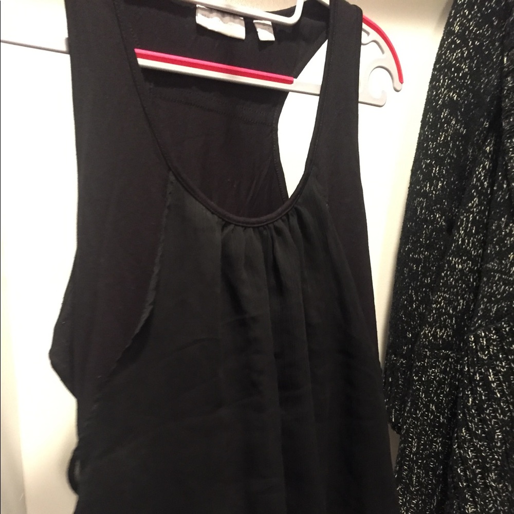 Black racer back blouse